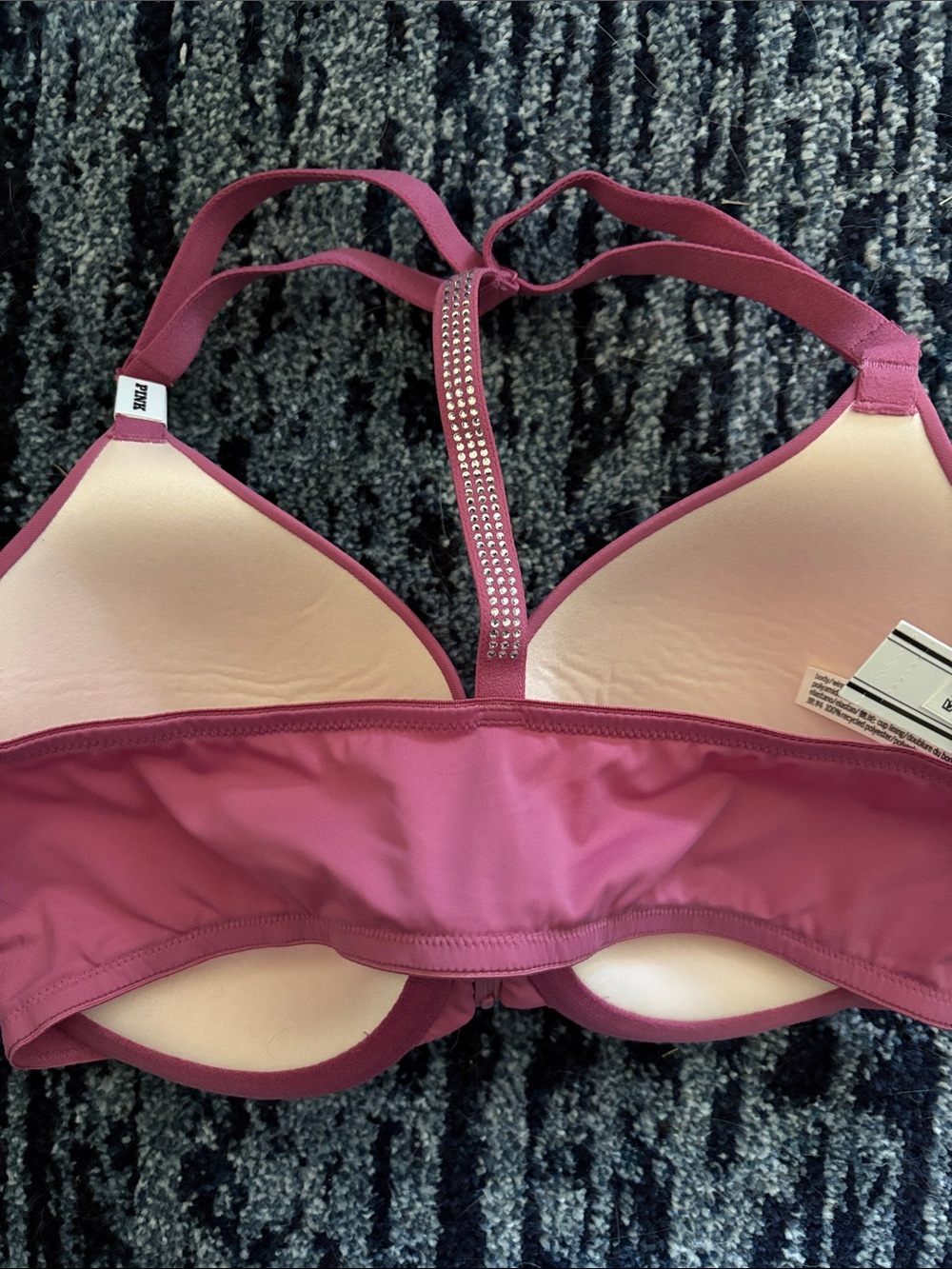 PINK Victoria's Secret Hot Pink T-Shirt Bra with Convertible Straps - Picture 3 of 4